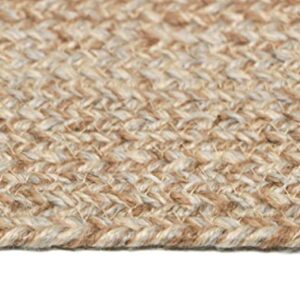 SISOSU Performance Braided Area Rug - Carpets for Living Room, Bedroom, Dining Room, Home Décor - Luxurious Handcrafted Traditional Rug - PET-Yarn - Modern Rugs- 4’ x 6’-Beige