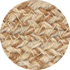 SISOSU Performance Braided Area Rug - Carpets for Living Room, Bedroom, Dining Room, Home Décor - Luxurious Handcrafted Traditional Rug - PET-Yarn - Modern Rugs- 4’ x 6’-Beige