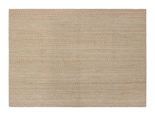 SISOSU Performance Braided Area Rug - Carpets for Living Room, Bedroom, Dining Room, Home Décor - Luxurious Handcrafted Traditional Rug - PET-Yarn - Modern Rugs- 4’ x 6’-Beige