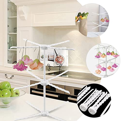 UPKOCH Plastic Pasta Drying Rack Collapsible Household Noodle Dryer Rack Hanging Fondant Gum Paste Flower Drying Rack Air Dry Stand Cake Decorating Tool Noodle Drying Stand