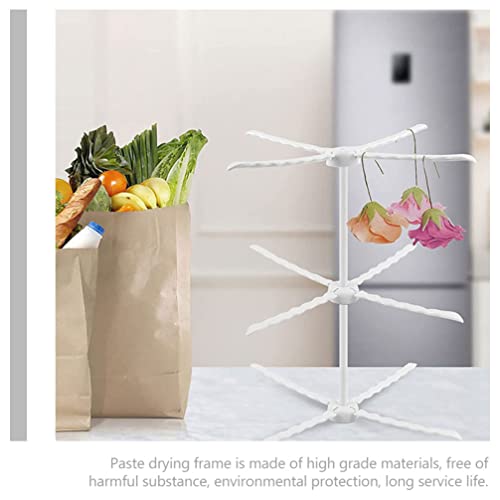 UPKOCH Plastic Pasta Drying Rack Collapsible Household Noodle Dryer Rack Hanging Fondant Gum Paste Flower Drying Rack Air Dry Stand Cake Decorating Tool Noodle Drying Stand