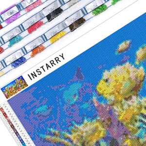 Instarry 5D DIY Diamond Painting Kits Full Drill Underwater World Coral Reef Crystal Cross Stitch Home Wall Decor 39.4x15.7 inch