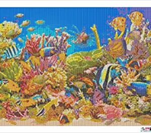 Instarry 5D DIY Diamond Painting Kits Full Drill Underwater World Coral Reef Crystal Cross Stitch Home Wall Decor 39.4x15.7 inch