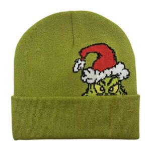 bioworld dr. seuss the grinch who stole christmas hat character cuff beanie cap licensed new