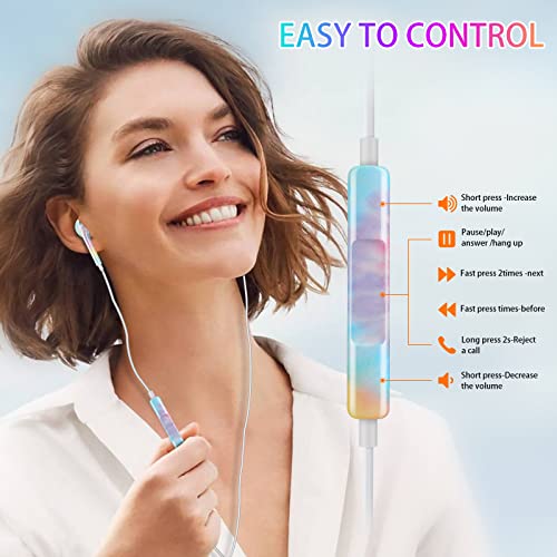 XNMOA Earbuds Wired for iPhone, Comfortable in-Ear Earphones,Connector Headphones Built-in Microphone & Volume Control,Compatible with iPhone14 13/12/11/Xr/Xs/Se/X/8/7/Plus Support All iOS System