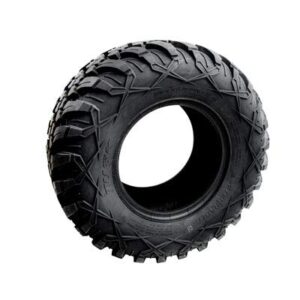 Tusk Racing Four 30x10-14 Tusk TERRABITE Heavy Duty 8-Ply Radial UTV Tires mounted on Tusk TETON Beadlock Wheels - POLARIS UTVs - 4/156 bolt pattern - Includes Lug Nuts (5+2 Wheel Offset, Smoke)