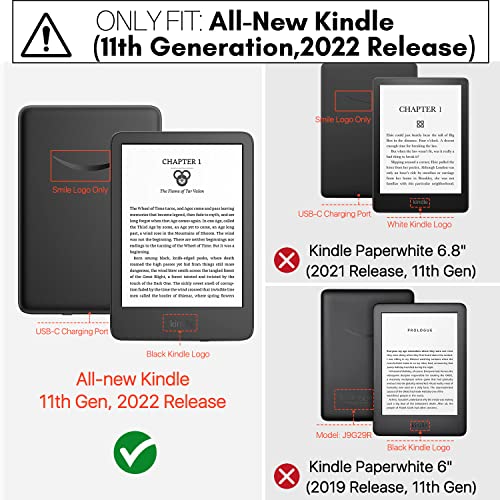 TNP Case for 6" All-New Kindle (2022 Release) 11th Generation Slim Cafe at Night Cover, Lightweight and Smart Protective Flip Case with Auto Sleep and Wake for 6-Inch Amazon Kindle E-Book Reader