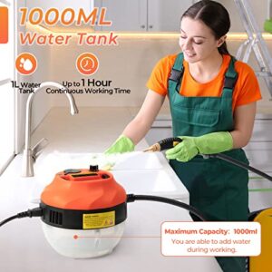 AUXCO 2500W Steam Cleaner, High Pressure Steamer for Cleaning, Handheld Portable Cleaners Home Use, Car Detailing, Cleaner Upholstery, Kitchen, Bathroom, Grout and Tile