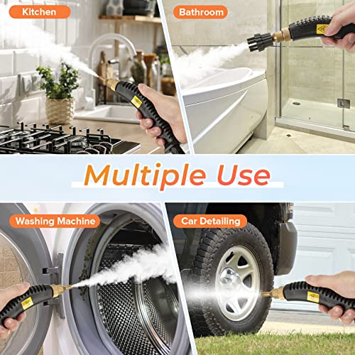 AUXCO 2500W Steam Cleaner, High Pressure Steamer for Cleaning, Handheld Portable Cleaners Home Use, Car Detailing, Cleaner Upholstery, Kitchen, Bathroom, Grout and Tile