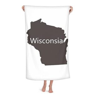 wisconsin america usa map outline throw blanket soft warm flannel