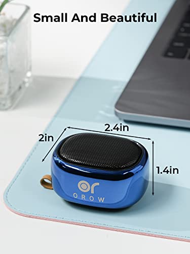 OROROW Small Bluetooth Speaker,Mini Portable Wireless Speaker,49-Foot Bluetooth Range,Enhanced Bass,Support TF Card,Bluetooth Speaker for iPhone,Travel,Hiking,Car,Gift(Blue)