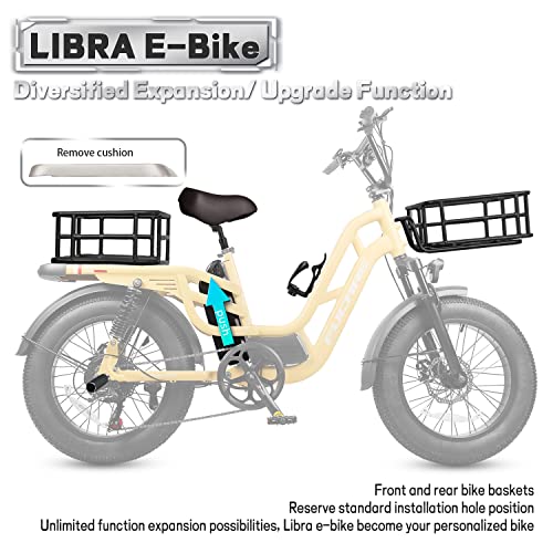 Fucare Libra 750W Electric Bike for Adults 32MPH 48V 20Ah LG Lithium Battery EBike with Full Suspension LCD Color Display 20"*4.0" All-Terrain Fat Tire 7 Speed Snow Commute Electric Bicycles