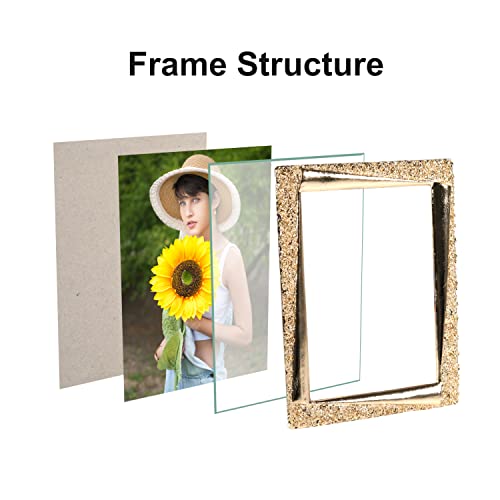 Kamiaha 5x7 Gold Picture Frame with High Definition Glass,2 Pack Modern Metal Photo Frame Display for Wall or Tabletop Display, Great Gift for Christmas or Wedding