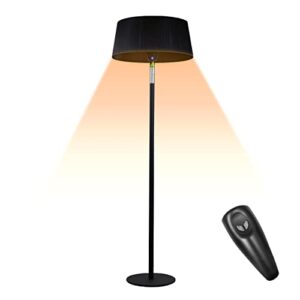 paragon outdoor sol electric patio heater, 1500w indoor outdoor infrared heat lamp, portable heater, 3 heat settings, black