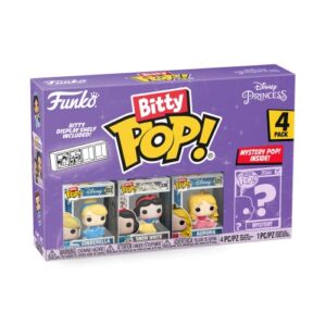 funko bitty pop! disney princess mini collectible toys - cinderella, snow white, aurora & mystery chase figure (styles may vary) 4-pack