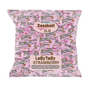 ZEESKEIT Repackaged Laffy Taffy Strawberry Chew Candy 2 Lb, Individually Wrapped Chewy and Tangy, Easter, Birthdays, Kosher Candy