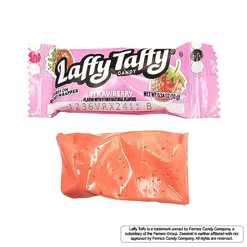 ZEESKEIT Repackaged Laffy Taffy Strawberry Chew Candy 2 Lb, Individually Wrapped Chewy and Tangy, Easter, Birthdays, Kosher Candy