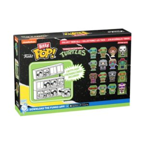 Funko Bitty Pop! Teenage Mutant Ninja Turtles Mini Collectible Toys - Leonardo, Michelangelo, April O'Neil & Mystery Chase Figure (Styles May Vary) 4-Pack