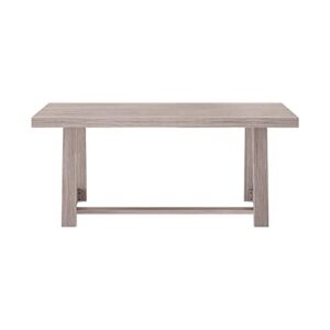 Plank+Beam 72 Inch Dining Table, Solid Wood Kitchen Table, Dinner Table for Dining Room, Seashell Wirebrush