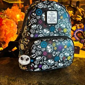 Loungefly Disney NBC Sugar Skull Jack Skellington Glow in the Dark AOP