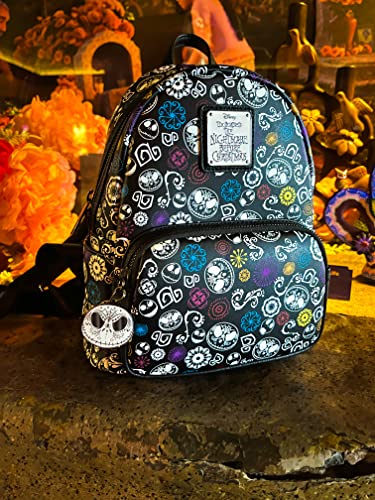 Loungefly Disney NBC Sugar Skull Jack Skellington Glow in the Dark AOP