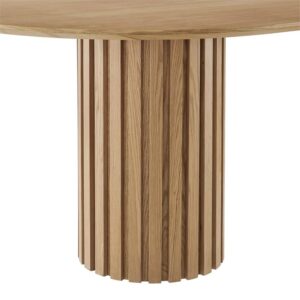 Modway Senja 95" Oval Modern Style MDF and Wood Dining Table in Oak