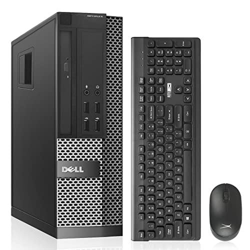 Dell OptiPlex 9020 Refurbished Desktop Computer i7-4790 Small Form Factor PC, 16GB Ram 1TB M.2 MVMe SSD+128GB SSD, AC7260 Built-in WIFI Ready,HDMI Windows 10 Pro,Altec Wireless Keyboard Mouse(Renewed)