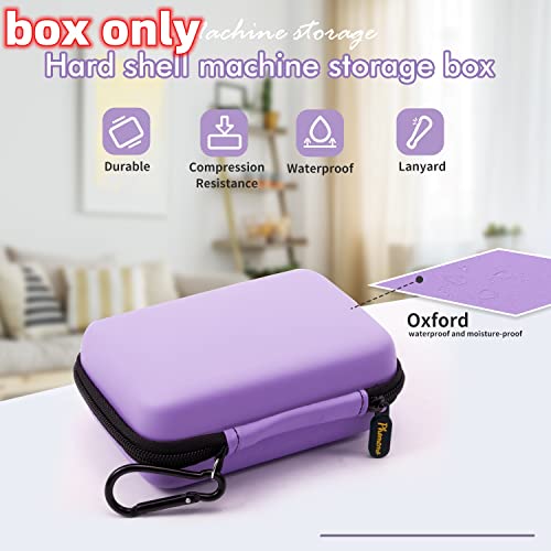 Phomemo Label Printer Case Compatible with Phomemo D30 D35 M02 M110 Label Printer, Mini Labeler Sticker Maker Storage Holder Also Fits for Tape Paper & USB Cable (Box Only),Purple