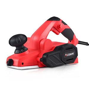 aoben 7-amp electric hand planer, 3-1/4-inch 18000rpm handheld planer for woodworking, power wood planer chamfer for home diy