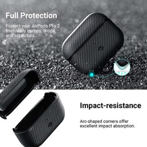 PITAKA for AirPods Pro 2 Case, Slim-Fit Shockproof Protective AirPods Pro 2nd Generation Case, Compatible with MagSafe, 600D Aramid Fiber Made