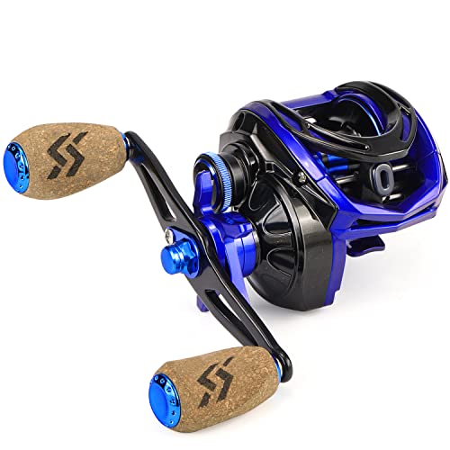 Sougayilang Baitcasting Reels, 7.3:1 Gear Ratio Fishing Reel with Magnetic Braking System- Right Handed