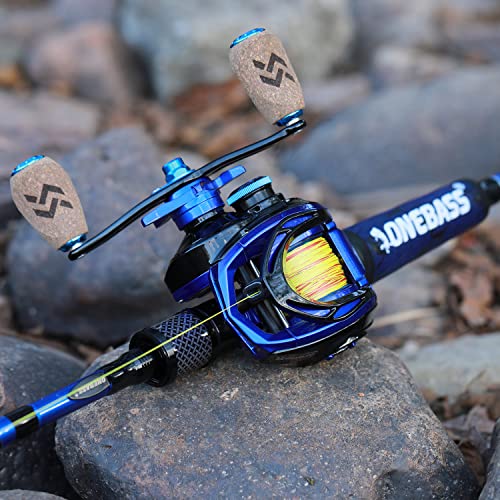 Sougayilang Baitcasting Reels, 7.3:1 Gear Ratio Fishing Reel with Magnetic Braking System- Right Handed