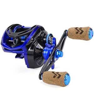 sougayilang baitcasting reels, 7.3:1 gear ratio fishing reel with magnetic braking system- left handed