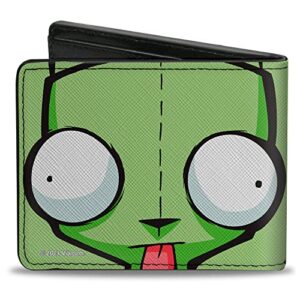 Buckle-Down Nickelodeon Wallet, Bifold, Invader Zim GIR Face Close Up Greens, Vegan Leather