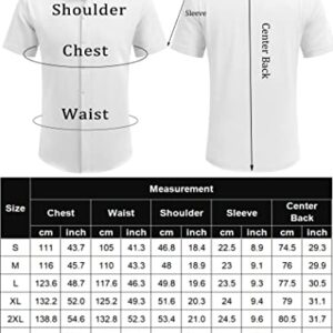 COOFANDY Men's Linen Shirts Short Sleeve Casual Shirts Button Down Shirt for Men Beach Summer Wedding Shirt Black