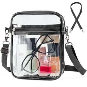 yuanming clear bag stadium approved, crossbody purse clear stadium bags for women