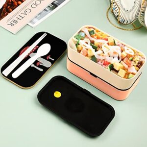 Mushrooms Red Art Bento Lunch Box Leak-Proof Bento Box Food Containers with 2 Compartments for Offce Work Picnic Yellow-Style