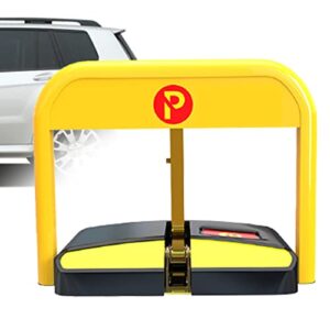 beesom automatic remote control parking lock, parking space lock with 25° swing am range, parking space lock folding parking barrier