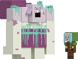 mattel minecraft legends action figure, devourer with slime attack action & accessory, collectible toy, 3.25-inch