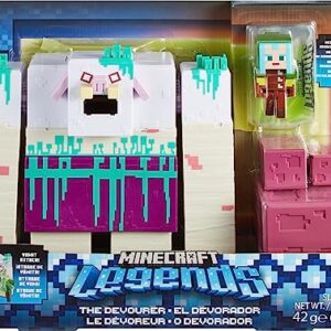 Mattel Minecraft Legends Action Figure, Devourer With Slime Attack Action & Accessory, Collectible Toy, 3.25-Inch