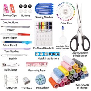 TALERLUV Needle and Thread Sewing Kit for Adults, Basic Hand Sewing Starter Set for Beginner, Travel, Small Fixes and Emergency Repairs, DIY Sewing Tools Supplies