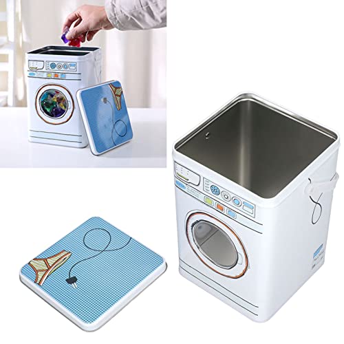 Laundry Detergent Container, Cartoon Pattern Washing Powder Container Iron Material for Storage