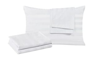 pillow cases standard size, 100% egyptian cotton pillow protectors with zipper, 400 thread count sateen weave white pillowcases standard size set of 2, premium quality pillow covers for home/hotel