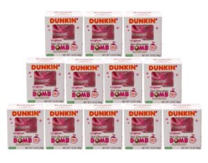 dunkin original hot chocolate bomb, 12 pack, melting belgian milk chocolate ball filled with mini marshmallows, pack of 12 hot cocoa treats by frankford candy