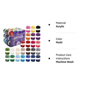 Acrylic Yarn Skeins 12 x 50g - 1200 Yards - Yarn for Crocheting - Soft Crochet Yarn for Knitting and Crafts - Multicolored Crochet Craft Yarn for Adults and Kids - 12 Pack