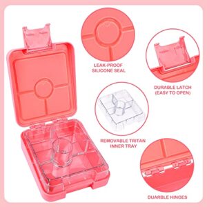 Bento Lunch Box Set With 10oz Soup Thermo, Leak-proof Lunch Containers with 4 Compartment, Kids Hot Thermo Food Jar/Insulation Lunch Bag, Food Containers for School（Mermaid）