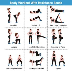 Resistance Bands for Working Out,Set of 5 Resistance Loop Exercise Bands,Elastic Workout Bands for Women and Man Home Gym Yoga Strength Training Exercise Equipment Essentials Fitness Accessories