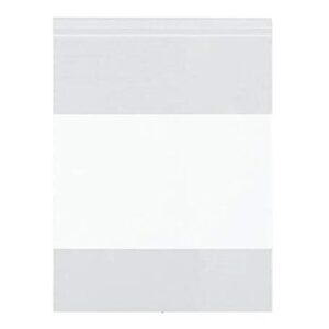 Dazzling Displays 100-Pack 2 Mil Clear Resealable Poly Bags with White Block (2 x 3 Inch)