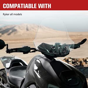 A & UTV PRO Adventure Wider Windshield for Can Am Ryker All Models Accessories, Upgrade XXL Adjustable Hard Coated Windscreen Wind Deflector, Replace OEM #219401032