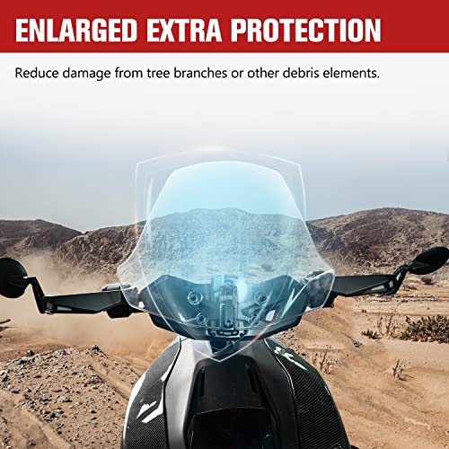 A & UTV PRO Adventure Wider Windshield for Can Am Ryker All Models Accessories, Upgrade XXL Adjustable Hard Coated Windscreen Wind Deflector, Replace OEM #219401032